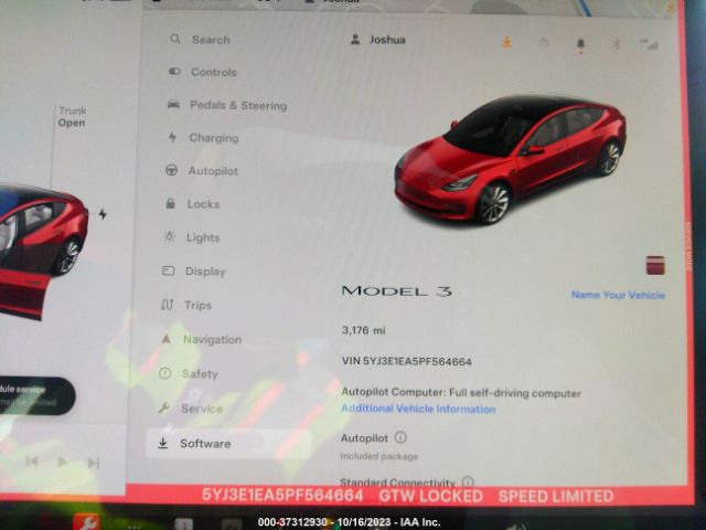 5YJ3E1EA5PF564664 Tesla MODEL 3