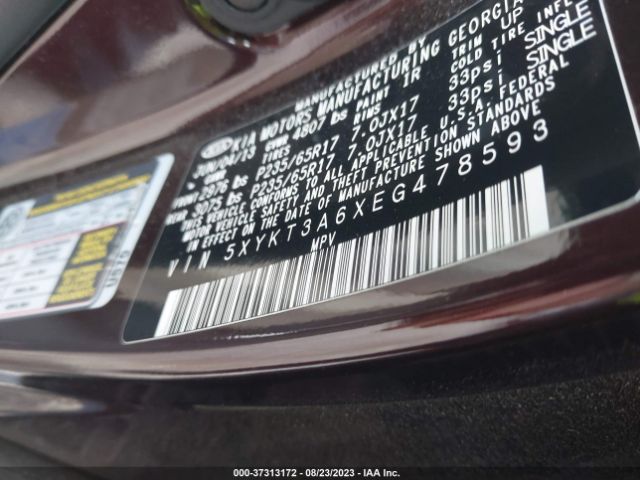 5XYKT3A6XEG478593 KIA SORENTO LX