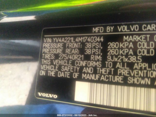 YV4A221L4M1740344 Volvo Xc90 Inscription