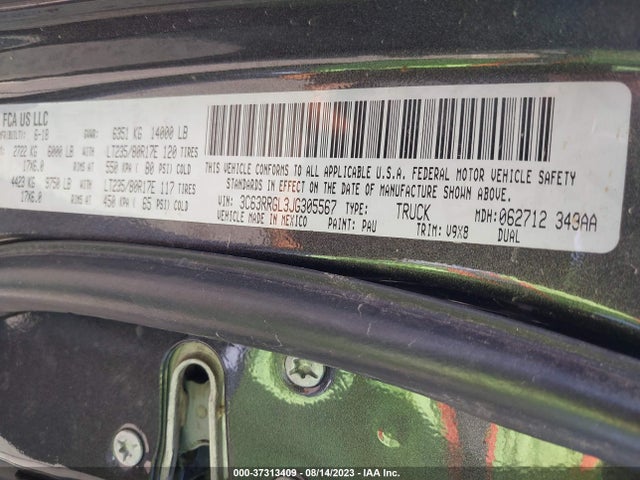 2018 Ram 3500 LCF, VIN: 3C63RRGL3JG305567