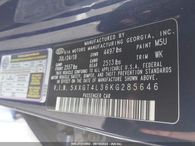5XXGT4L36KG285646 KIA Optima S