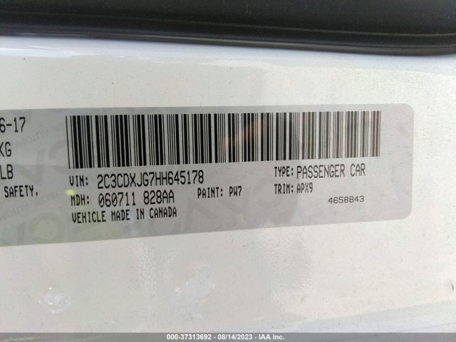 Dodge Charger Sxt Awd 2017 2C3CDXJG7HH645178 Image 9
