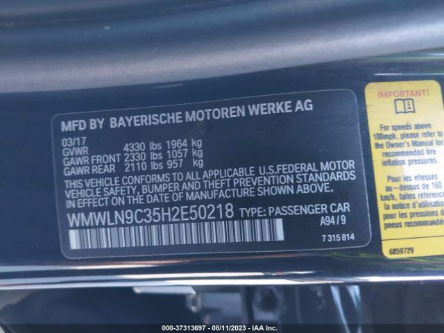 WMWLN9C35H2E50218 Mini Clubman Cooper S