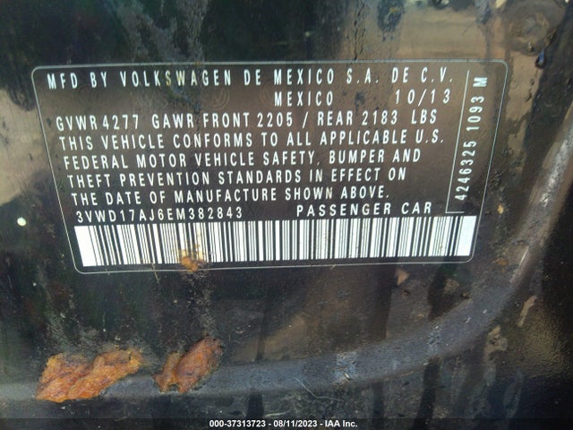 3VWD17AJ6EM382843 Volkswagen Jetta Sedan Se