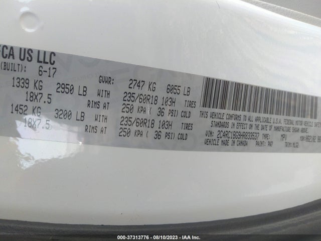 2C4RC1BG9HR833537 Chrysler Pacifica Touring-l