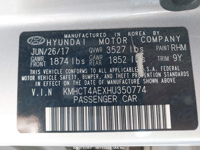 Hyundai Accent Value Edition 2017 KMHCT4AEXHU350774 Image 9