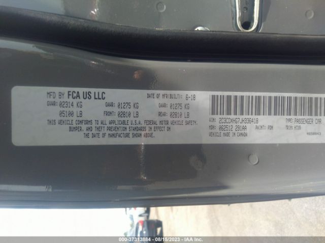 2C3CDXHG7JH336418 Dodge Charger Sxt Plus