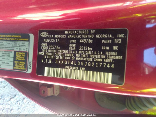 5XXGT4L39JG217744 KIA Optima S