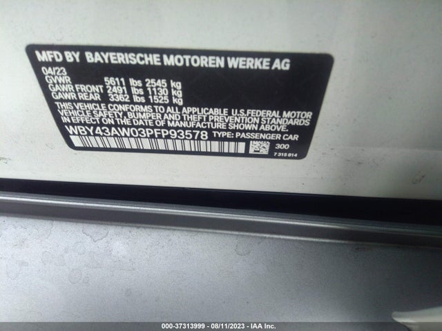 BMW I4 Edrive35 2023 аукцион фото