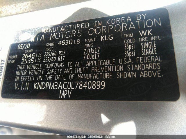 KIA Sportage Lx 2020 KNDPM3AC0L7840899 Image 9
