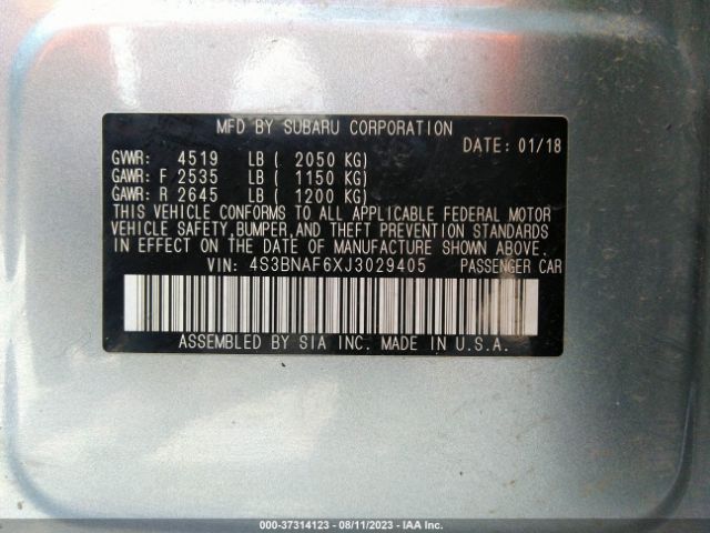 4S3BNAF6XJ3029405 Subaru Legacy Premium