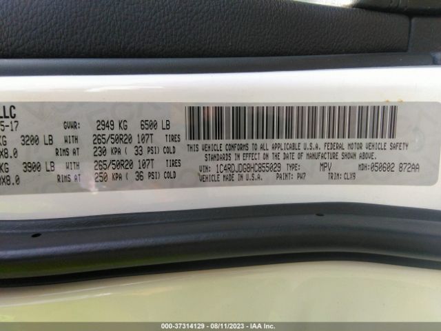 2017 DODGE DURANGO 1C4RDJDG8HC855029 Photo 8