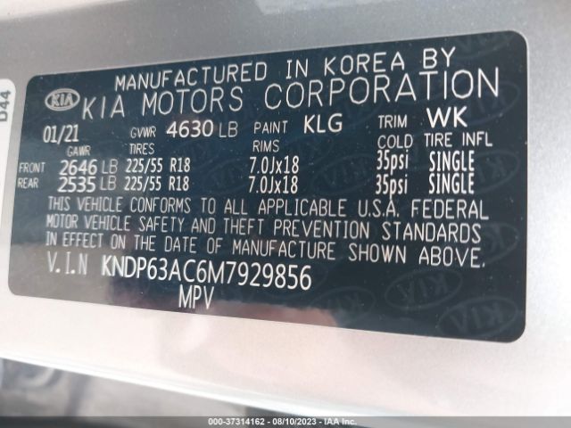 KNDP63AC6M7929856 KIA SPORTAGE S