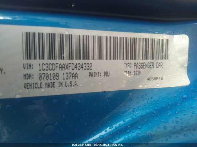 Dodge DART SE 2015 1C3CDFAAXFD434332 Image 9