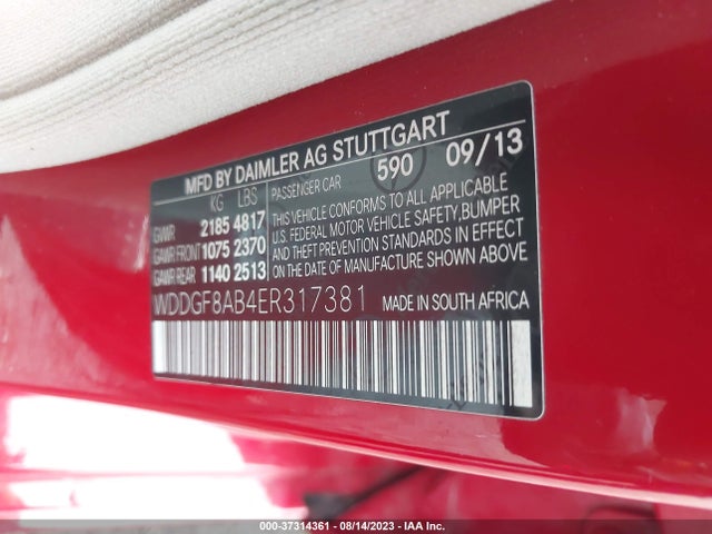 WDDGF8AB4ER317381 Mercedes-Benz C-class C 300