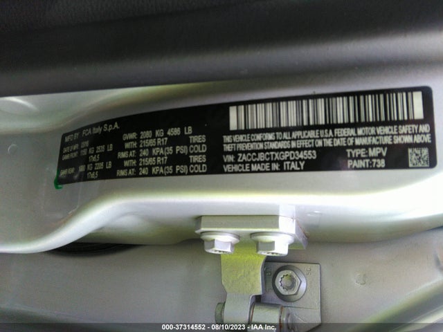 ZACCJBCTXGPD34553 Jeep Renegade Trailhawk