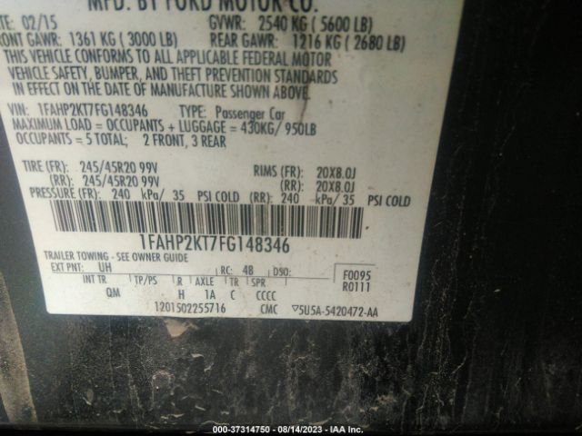 1FAHP2KT7FG148346 Ford TAURUS SHO