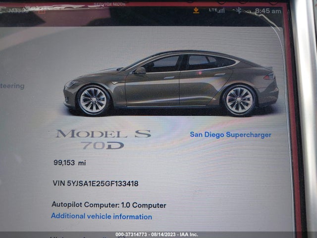 Tesla Model S 90d/70d/75d/60d/85d 2016 5YJSA1E25GF133418 Image 15