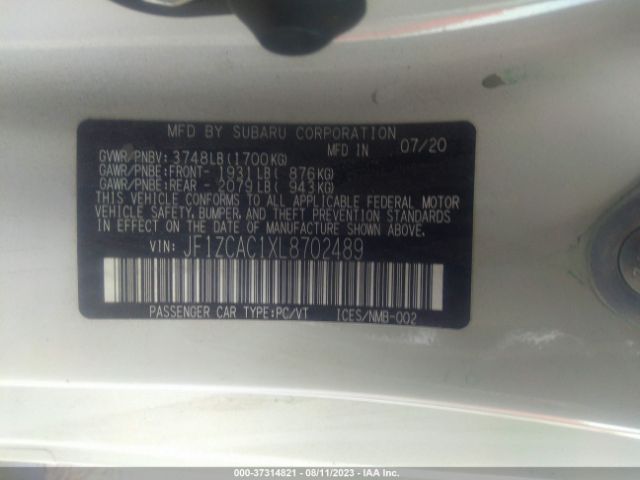 JF1ZCAC1XL8702489 Subaru Brz Limited