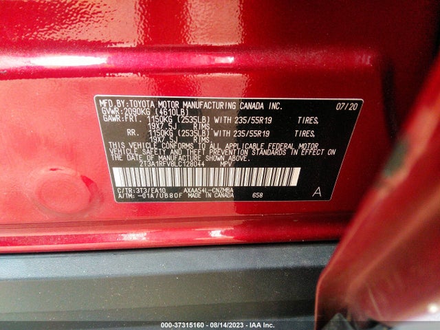 Toyota Rav4 Xle Premium 2020 2T3A1RFV8LC128044 Image 9