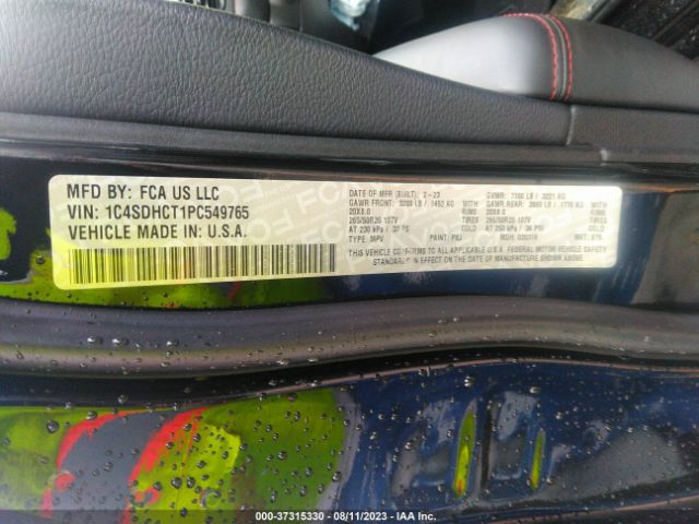 1C4SDHCT1PC549765 Dodge Durango R/t Plus