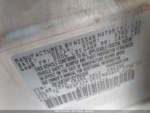 3N1AB7AP1EY250298 Nissan SENTRA S