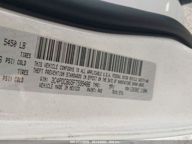 3C4PDCBG5FT599486 Dodge Journey Sxt