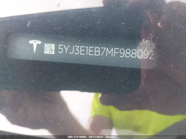 2021 Tesla 3, VIN: 5YJ3E1EB7MF988092