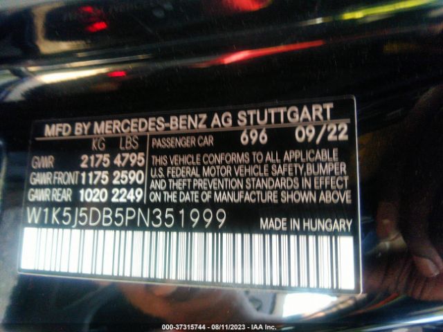 W1K5J5DB5PN351999 Mercedes-Benz Cla Amg Cla 45