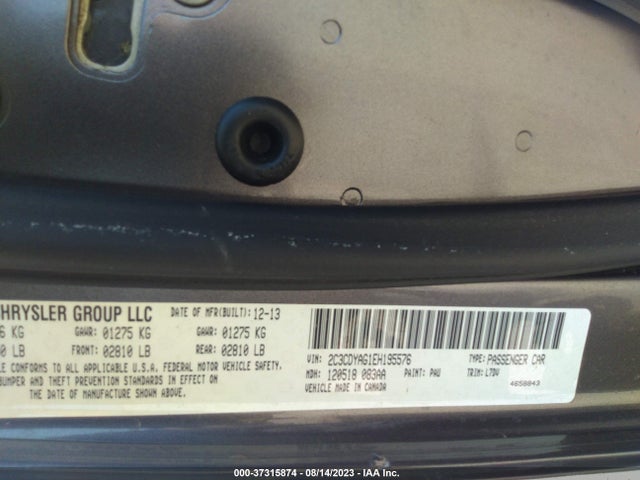 Dodge Challenger Sxt 2014 2C3CDYAG1EH195576 Image 9