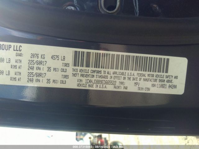 1C4NJDBB9ED665522 Jeep Compass Sport