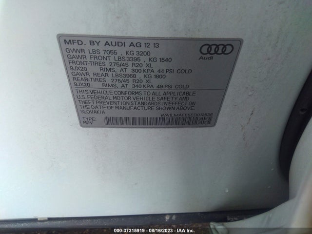 WA1LMAFE5ED012536 Audi Q7 3.0l Tdi Premium Plus