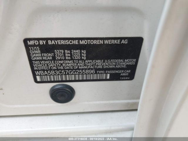 WBA5B3C57GG255896 BMW 5 Series 535i Xdrive