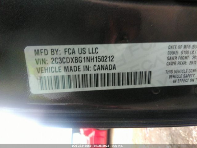 2C3CDXBG1NH150212 Dodge Charger Sxt