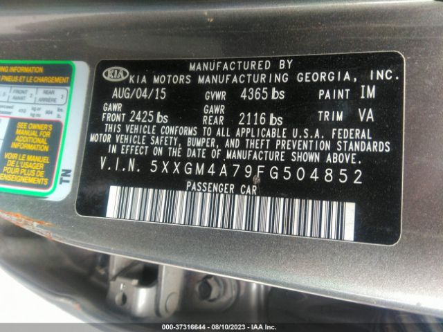 5XXGM4A79FG504852 KIA Optima Lx