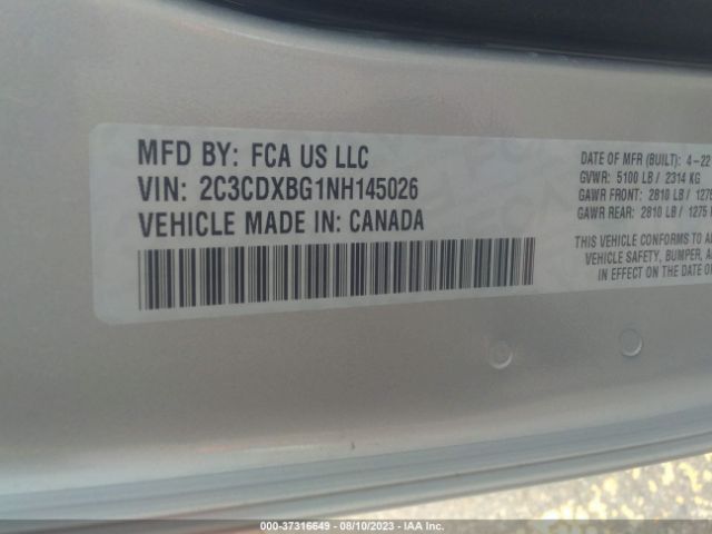 Dodge Charger Sxt 2022 2C3CDXBG1NH145026 Image 14
