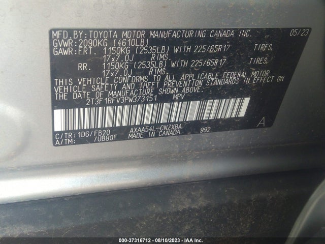 Toyota RAV4 LE 2023 2T3F1RFV3PW373151 Image 15