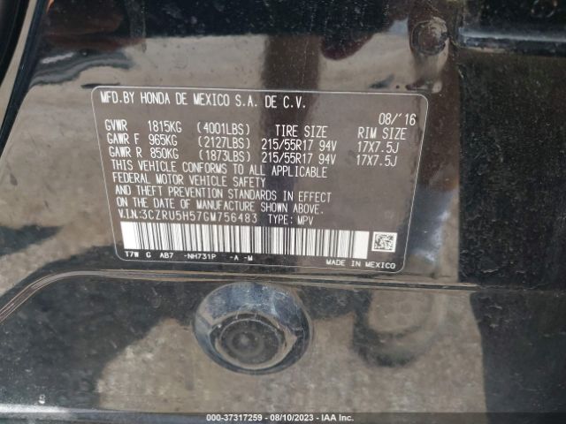 3CZRU5H57GM756483 Honda HR-V EX