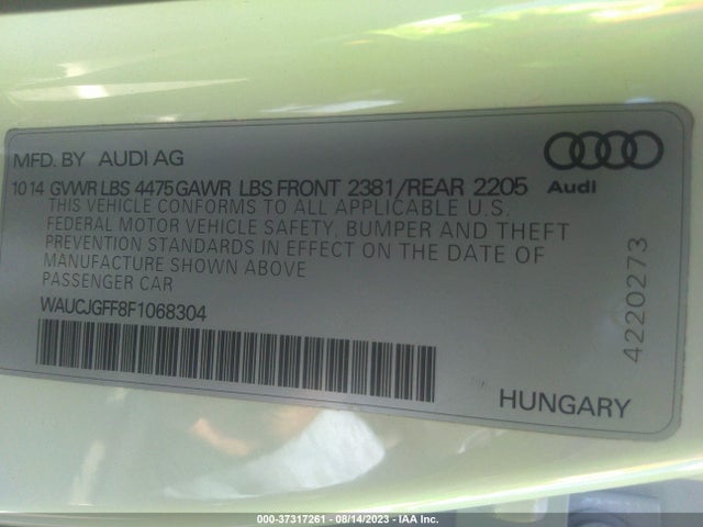 WAUCJGFF8F1068304 Audi A3 2.0 Tdi Premium Plus
