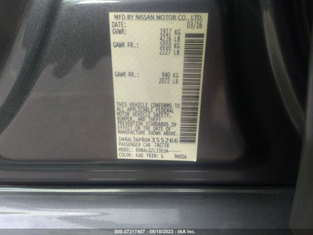 1N4AL3AP8GN355266 Nissan ALTIMA 2.5