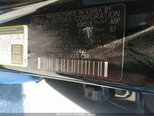 KNAGM4A75F5662493 KIA Optima Lx