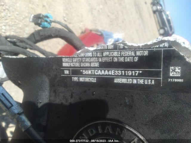 2014 INDIAN MOTORCYCLE CO. CHIEFTAIN 56KTCAAA4E3311917 Photo 9