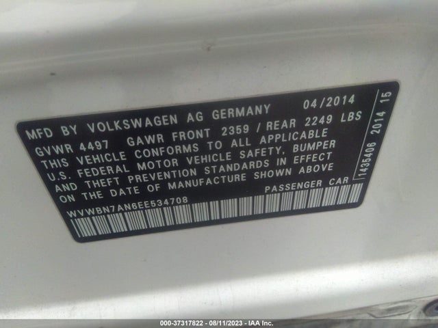 WVWBN7AN6EE534708 Volkswagen Cc R-line