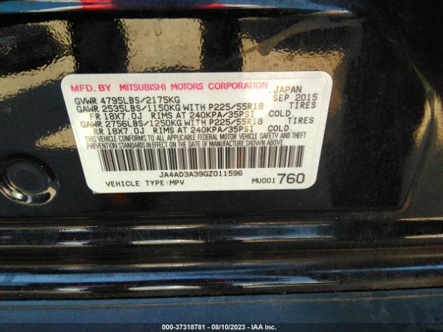 JA4AD3A39GZ011596 Mitsubishi Outlander Se/sel