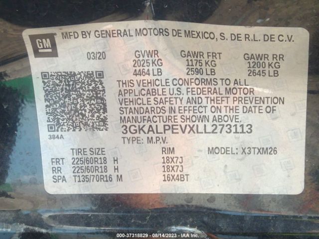 3GKALPEVXLL273113 GMC Terrain Slt