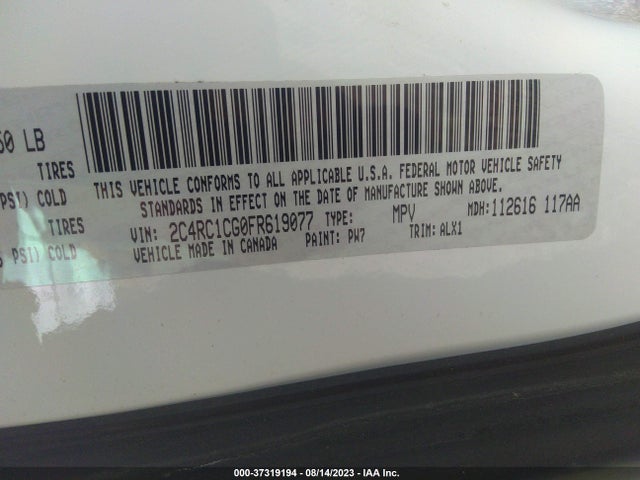 2C4RC1CG0FR619077 Chrysler Town & Country Touring-l