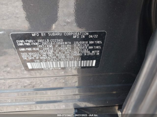 JF2SKAPCXNH472144 Subaru Forester Limited