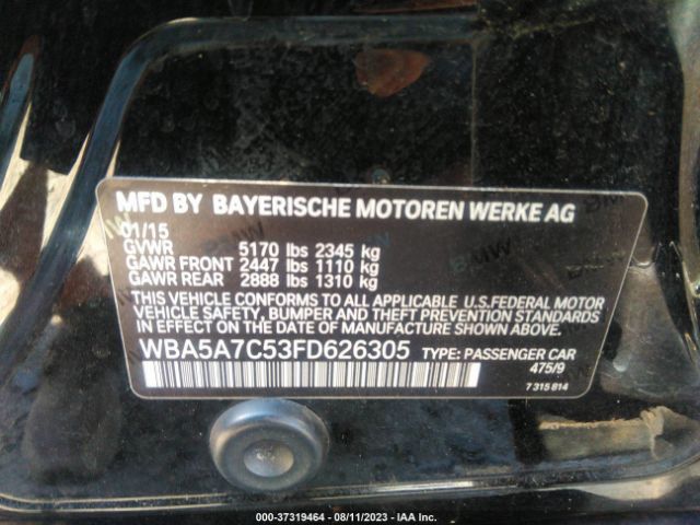 WBA5A7C53FD626305 BMW 5 Series 528i Xdrive