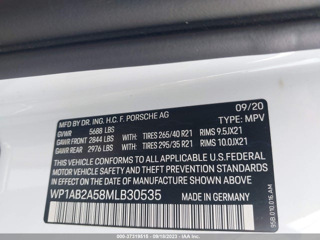 2021 PORSCHE MACAN WP1AB2A58MLB30535 Photo 8