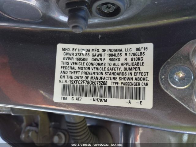 19XFC2F78GE078268 Honda Civic Sedan Ex